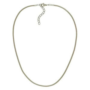 Taupe 16" Greek Rolled Genuine Leather Cord Necklace